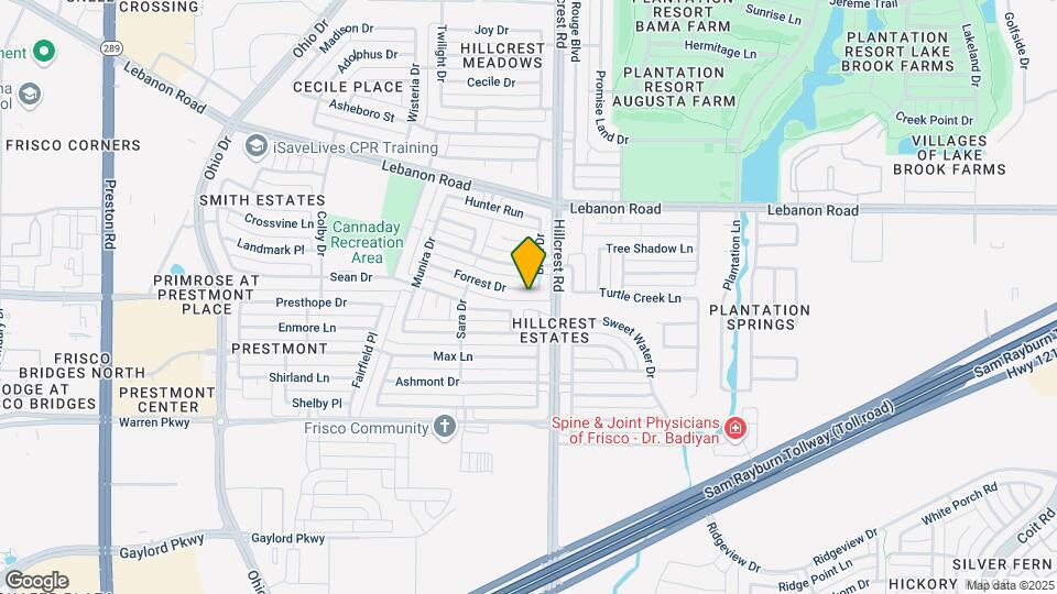 10409 Forrest Dr Map and Location Details