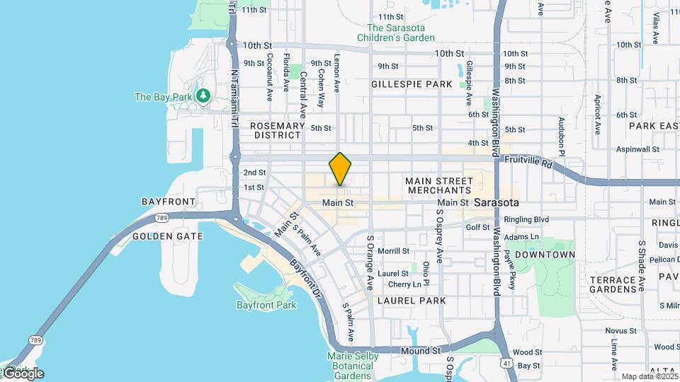 One Park Sarasota Map and Location Details