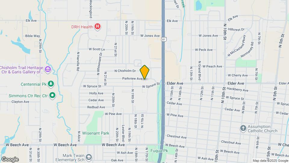 1802 W Parkview Ave Map and Location Details