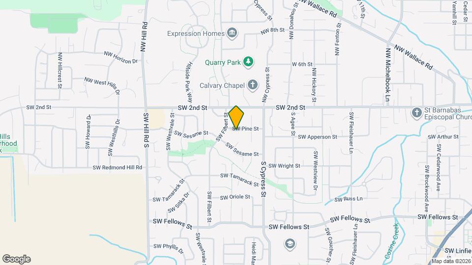 1752 SW Pine St Map and Location Details