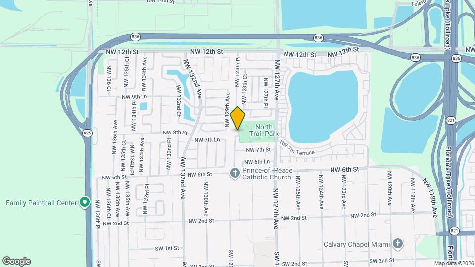 12851 NW 7th Terrace Map and Location Details