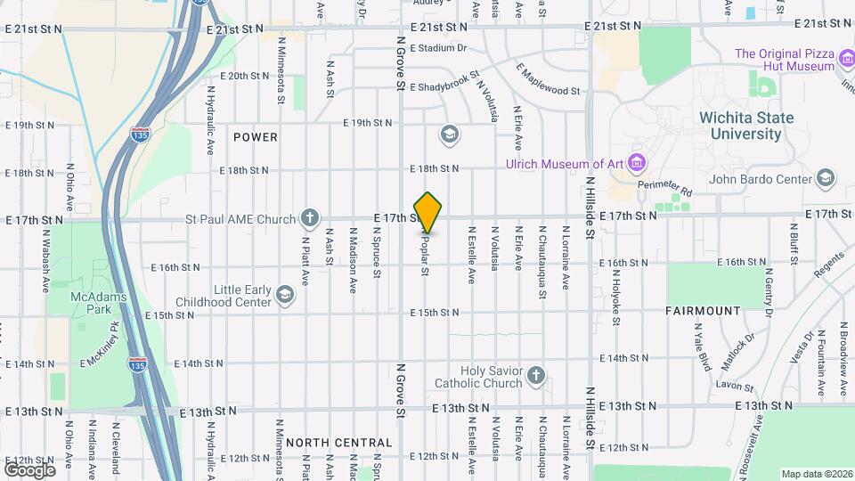 1732 N Poplar Ave Map and Location Details