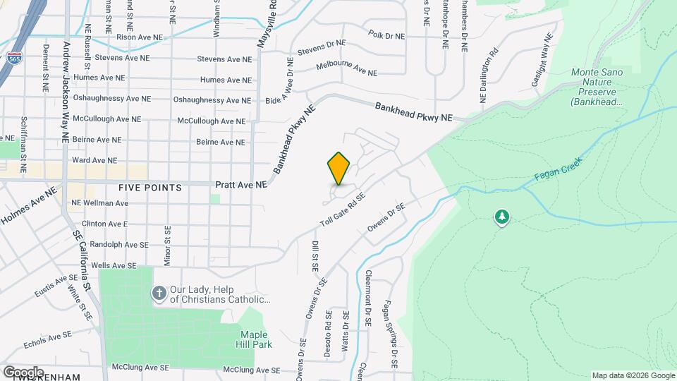 207 Mountain Ridge Dr SE Map and Location Details