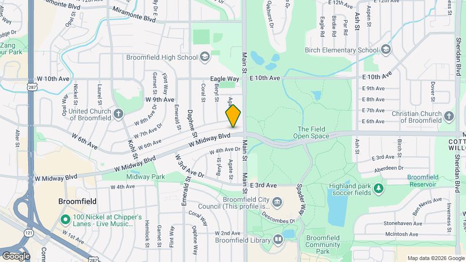 165 W Midway Blvd Mapa y Detalles de la Ubicación