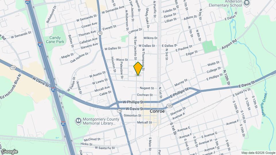 800 N San Jacinto St Map and Location Details