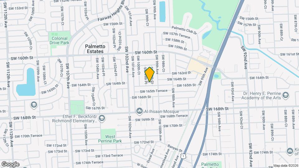 9945 SW 164th Terrace Map and Location Details