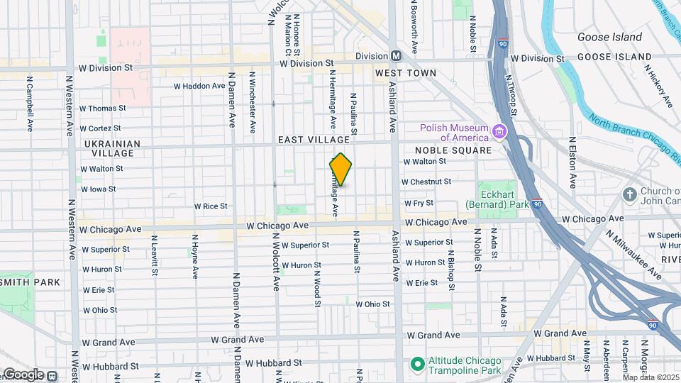 851 N Hermitage Ave-Unit -2F Map and Location Details