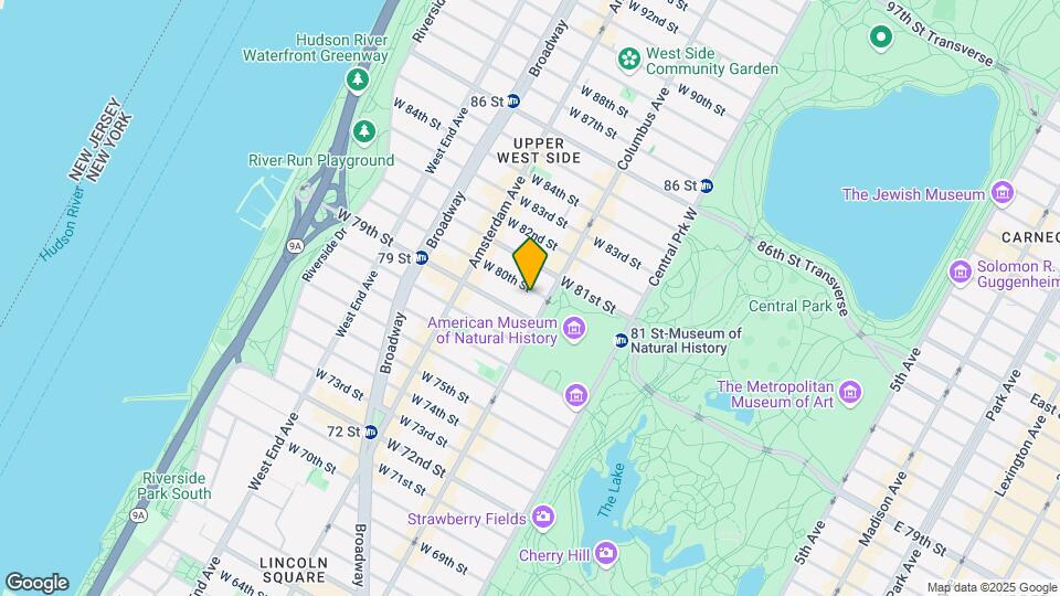 106 W 80th St Map and Location Details
