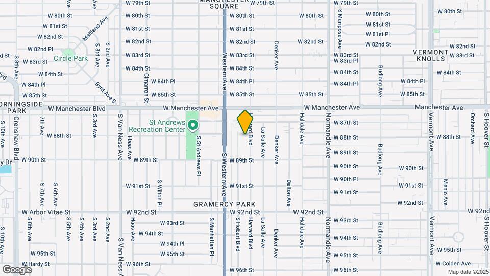 8735 1/2 Harvard Blvd Map and Location Details