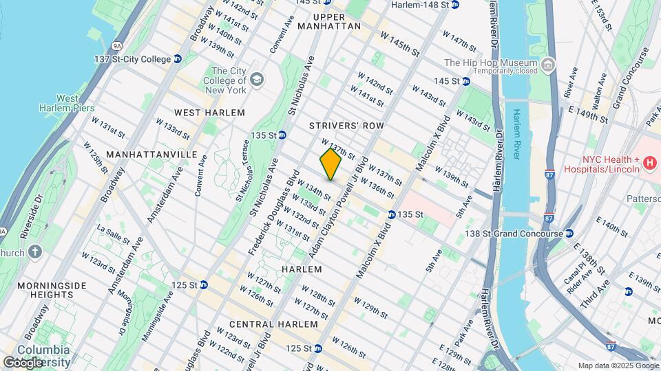 224 W 135th St Mapa y Detalles de la Ubicación