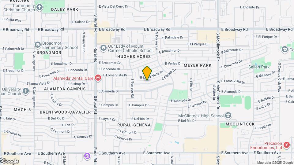 1150 E Bishop Dr Map and Location Details