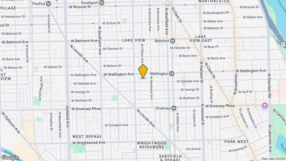 1128 W Oakdale Ave, Unit B2 Map and Location Details