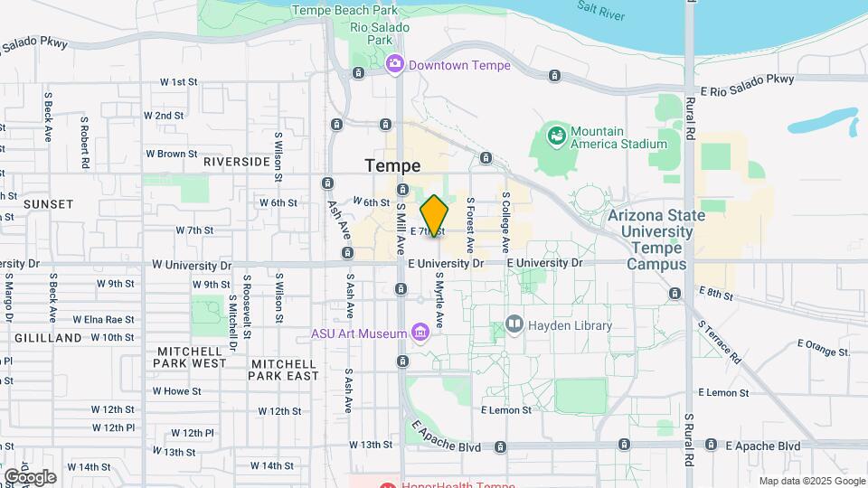 Oliv Tempe Mapa y Detalles de la Ubicación
