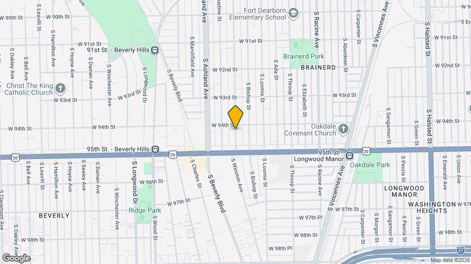 9424 S Laflin St Map and Location Details