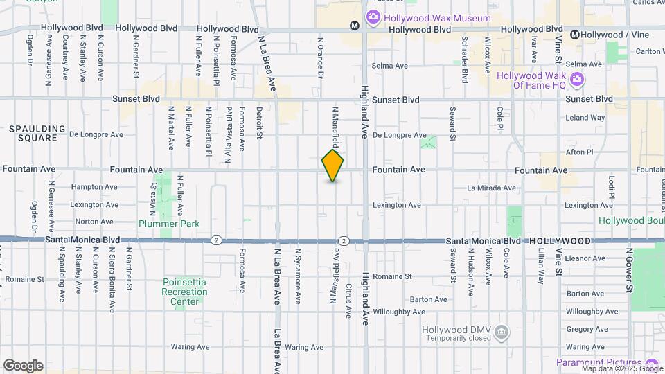 1229 N Mansfield Ave Mapa y Detalles de la Ubicación