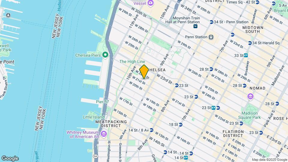 421 W 21st St Map and Location Details