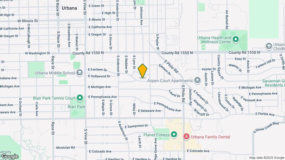 916 E Fairlawn Dr Map and Location Details