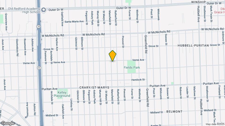 16600 Mansfield St Map and Location Details