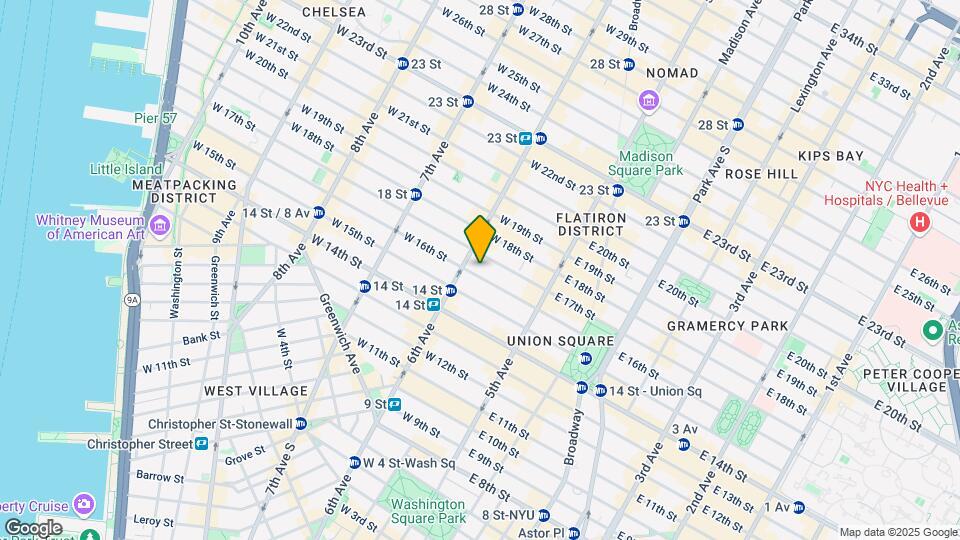 49 W 16th St Map and Location Details
