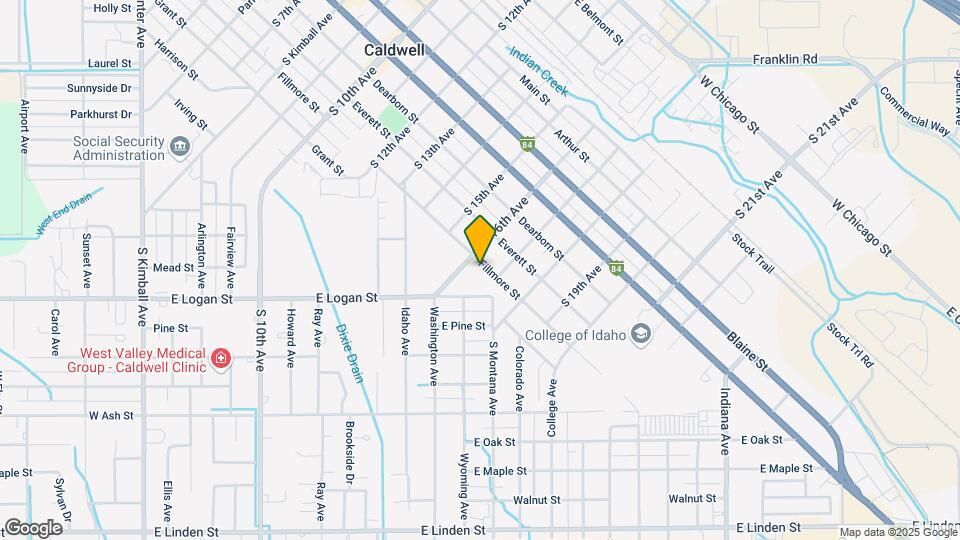 1608 Fillmore St Map and Location Details