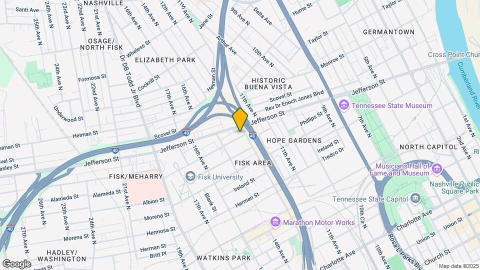 1200 Meharry Blvd Map and Location Details