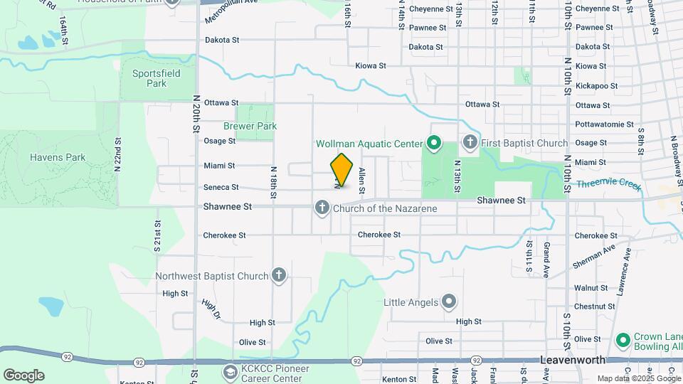 202 N 16th St Map and Location Details
