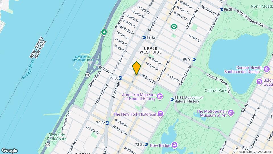 425 Amsterdam Ave, Unit 2SA Mapa y Detalles de la Ubicación