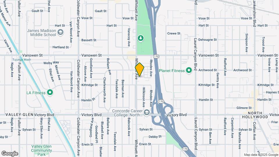 6630 Whitsett Ave Map and Location Details