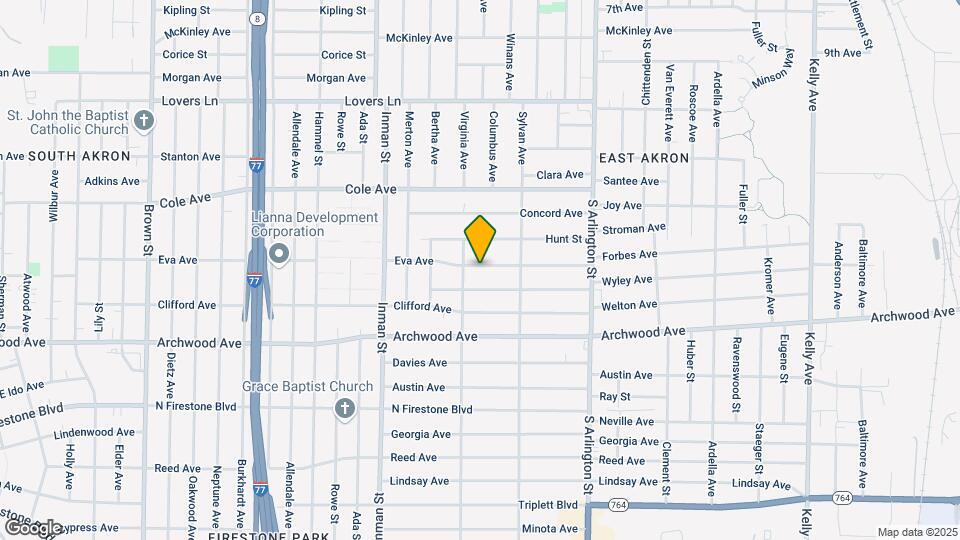 890 Eva Ave Map and Location Details