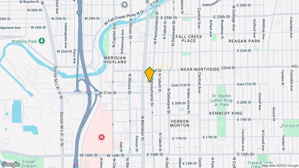 2134 N Pennsylvania St Map and Location Details