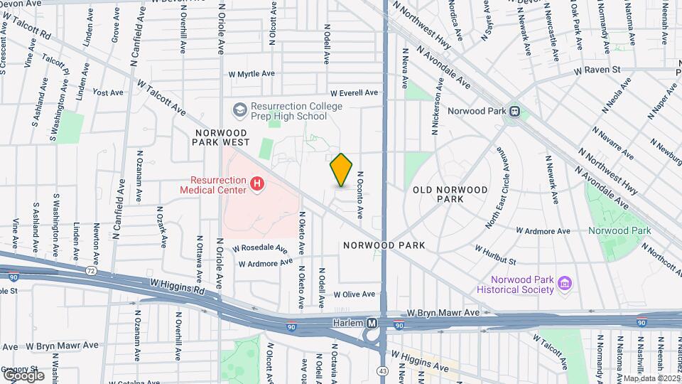 7268 W Thorndale Ave Map and Location Details