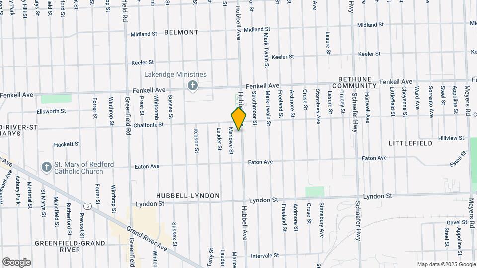 14923 Hubbell Ave Map and Location Details