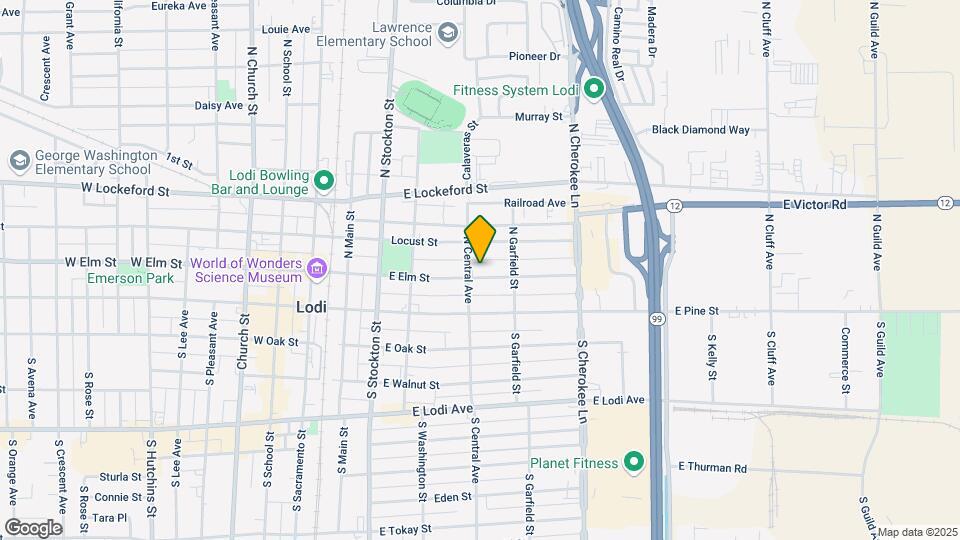 411 E Elm St Map and Location Details