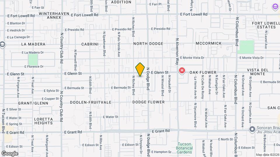 3626 E Glenn St Map and Location Details