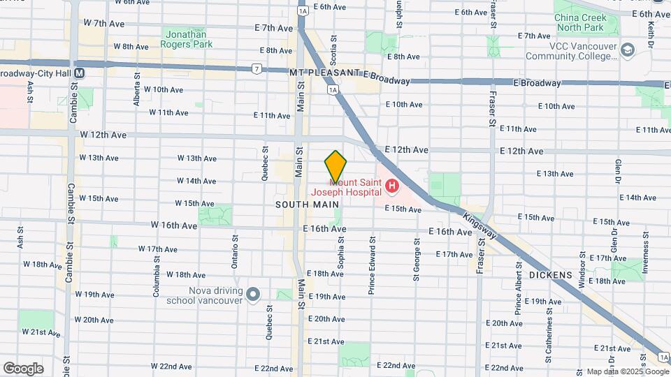 288 E 14th Ave Map and Location Details