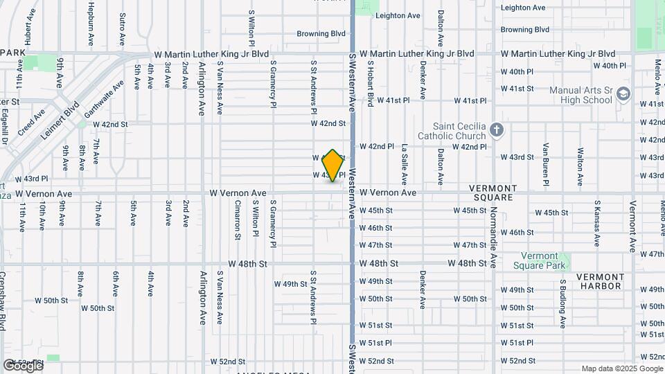 1735 W Vernon Ave Map and Location Details