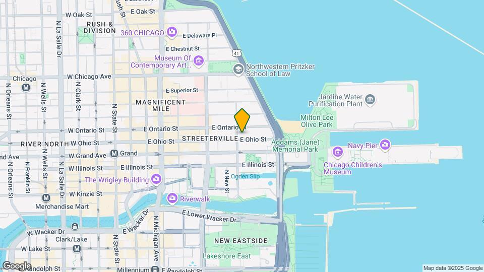 400 E Ohio St Map and Location Details