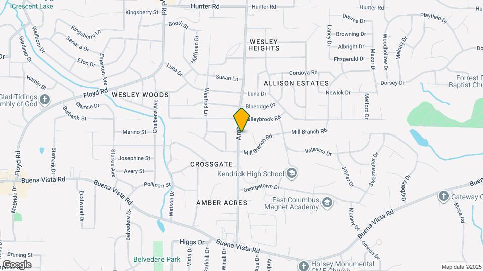 1040 Amber Dr Map and Location Details