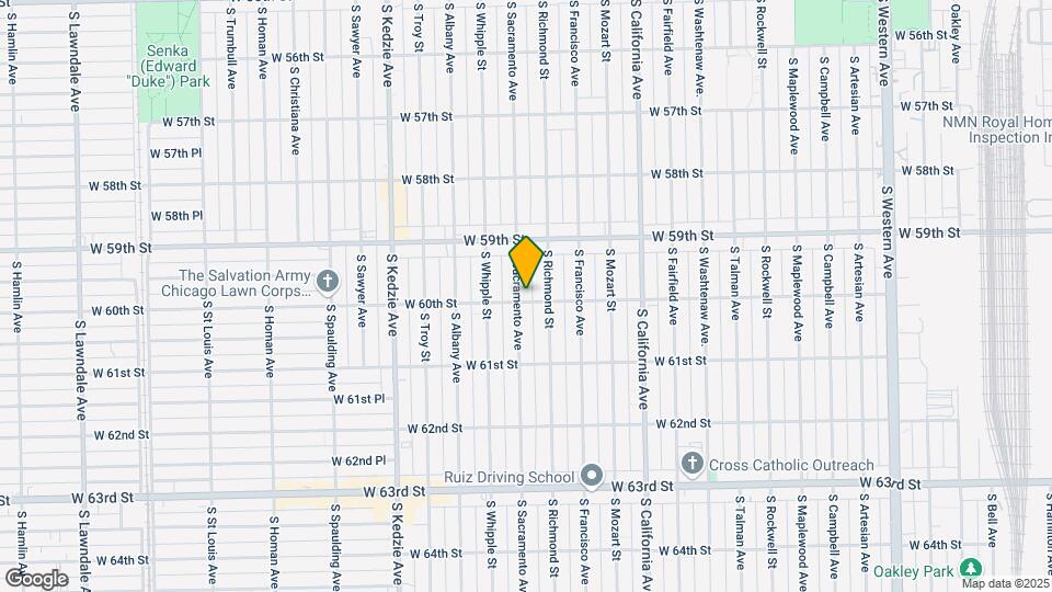 5959 S Sacramento Ave Map and Location Details