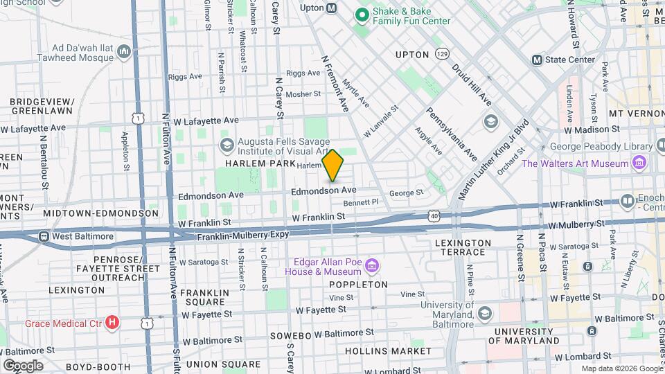 1042 Edmondson Ave, Unit 2 Map and Location Details