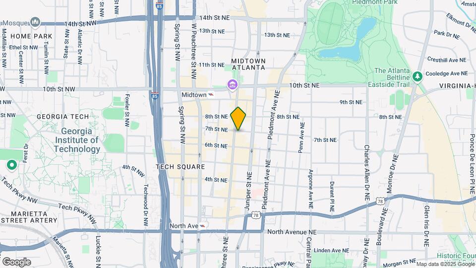 867 Peachtree St NE Map and Location Details