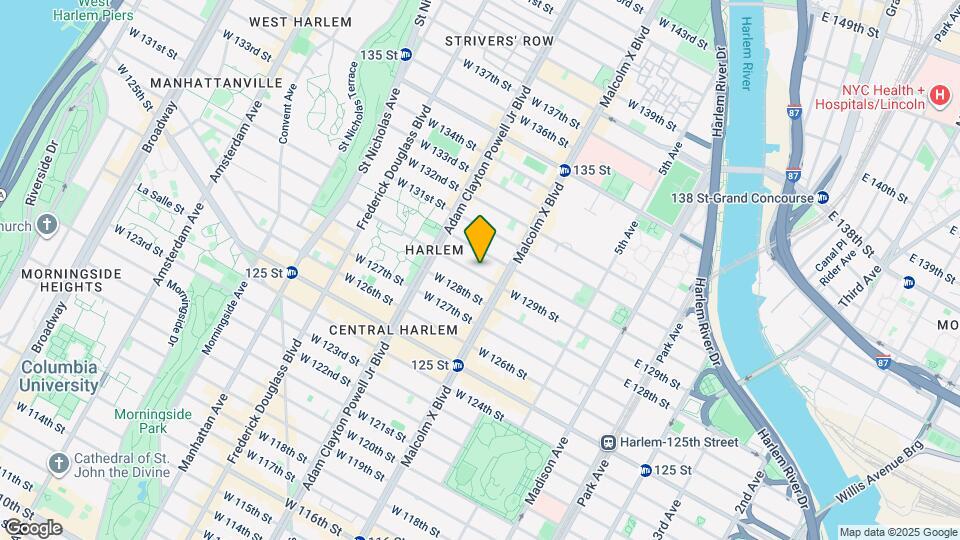 125 W 129th St Map and Location Details