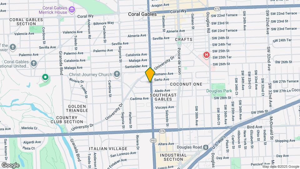 3308 S Le Jeune Rd Map and Location Details