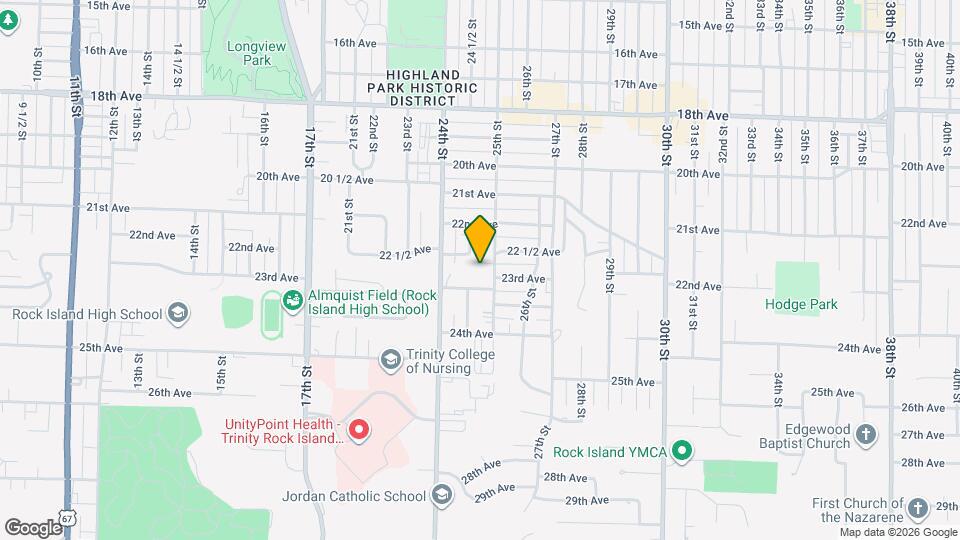 2232 25th St Map and Location Details