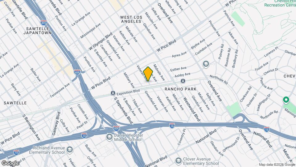 2565 Veteran Ave Map and Location Details