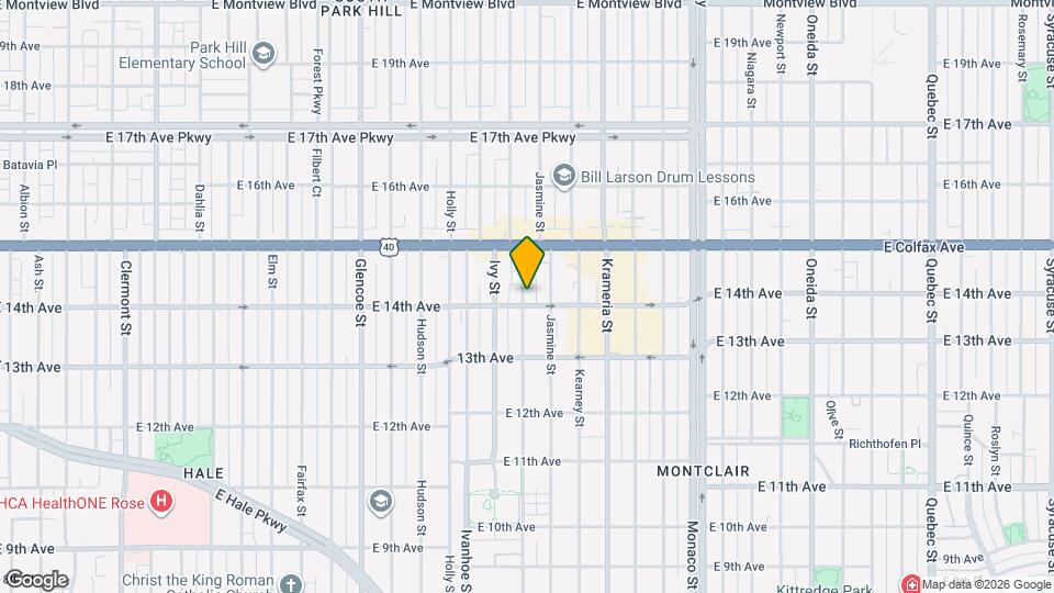 1400 Jersey St Mapa y Detalles de la Ubicación