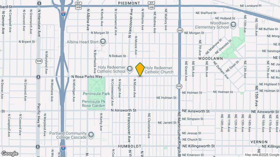 6445 N Williams Ave Map and Location Details