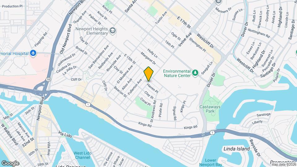 526 Irvine Ave Map and Location Details