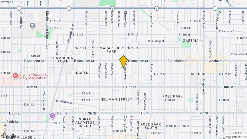 1129 Cherry Ave Map and Location Details