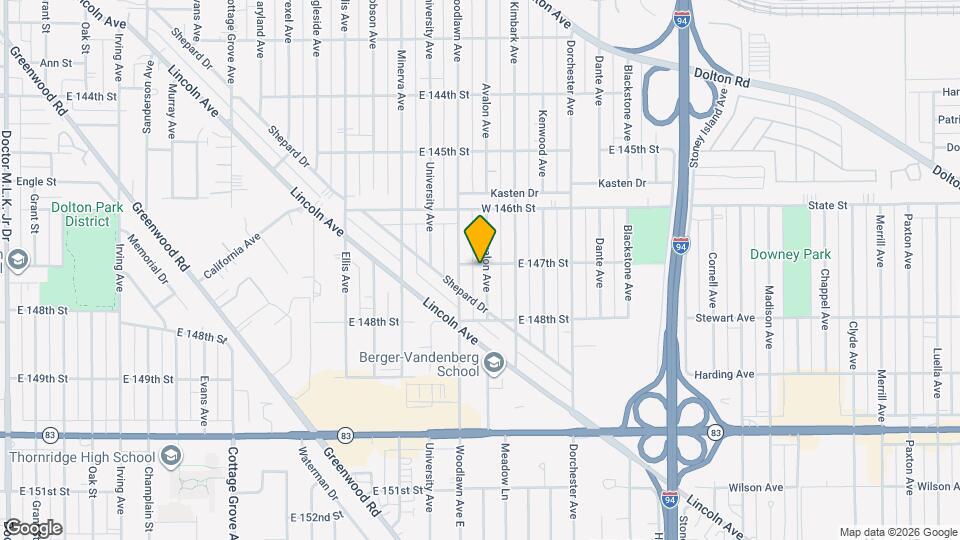 14700 Avalon Ave Map and Location Details